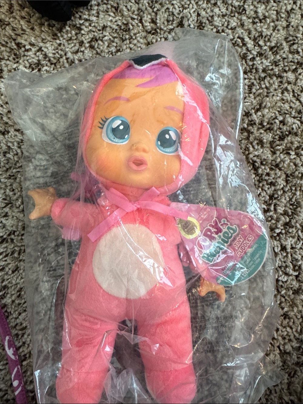 NWT Pink Flamingo Cry Babies Doll